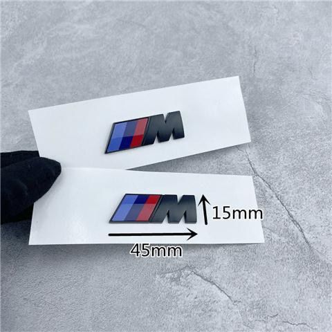 Suitable for BMW M emblem side decals, 1 Series, 5 Series, 7 Series, BMW 3 Series M kit, X3, X5, M3 car emblem stickers, black modification