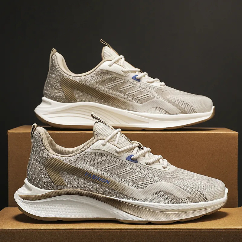 Nuevos zapatos casuales de malla transpirable de verano para hombres, zapatos para correr de suela suave, zapatillas de hombre ligeras y versátiles para hombres