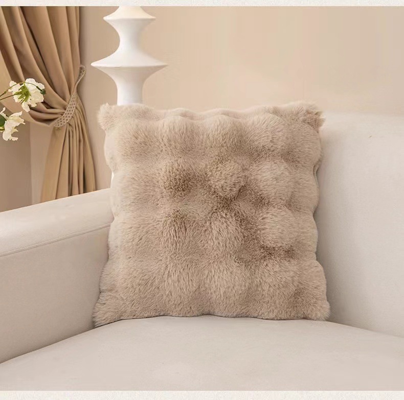 Winter plush pillow, sofa, pillowcase, high-quality style