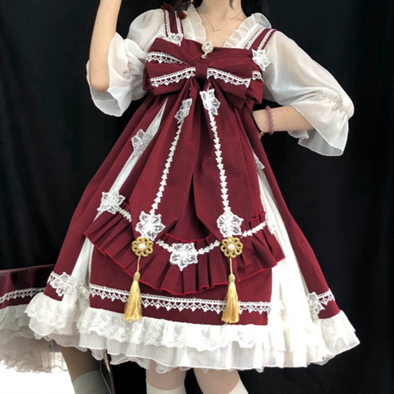 Весенне-летняя юбка Nutcracker Lolitalo в китайском стиле, элегантный двухпредметный комплект, национальный стиль, полный набор Лолита
