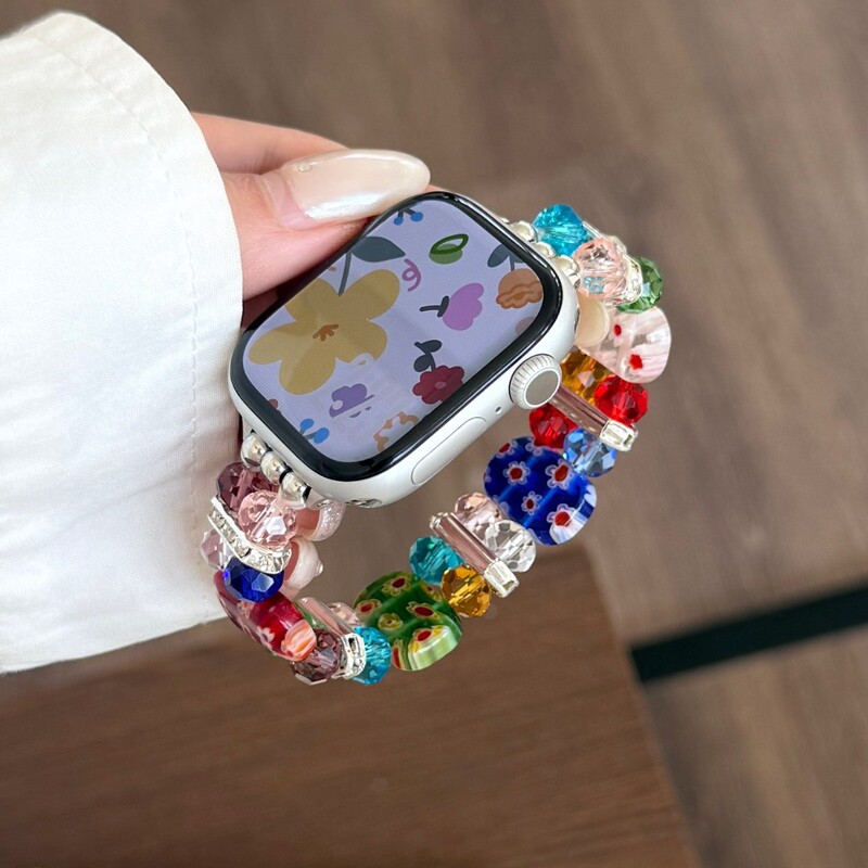 糖果弹力表带适用于苹果Apple手表带iwatch10/987654321SE手表带|undefined