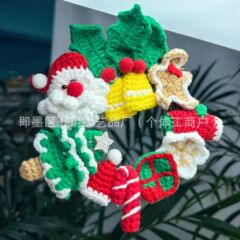 クリスマスクロスボーダーサンタクロースニット車フック織りクリスマスギフト毛糸完成品卸売アマゾン専用