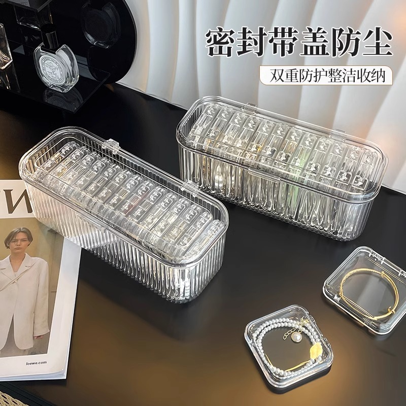 ブレスレット収納ケース透明酸化防止携帯文遊び水晶ブレスレットアクセサリー専用手串ブレスレットアクセサリーケース|undefined