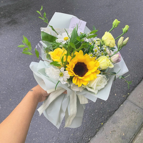 Li Zhiran flower wrapping paper flower shop bouquet floral packaging thickened waterproof solid color Korean paper wholesale