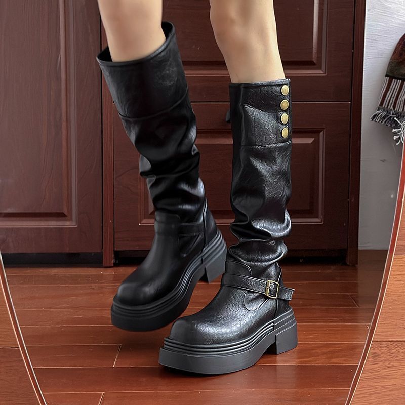 Winter Versatile Trendy New Long Boots Comfortable Leg-Lengthening Queen Style Cost-Effective High-Heeled Boots Winter Versatile Trendy New Long Boots Comfortable Leg-Lengthening Queen Style Cost-Effective High-Heeled Boots