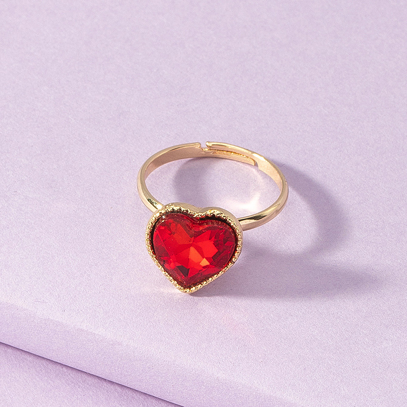 Fashion Heart-shape Opening Alloy Rings Wholesale display picture 5