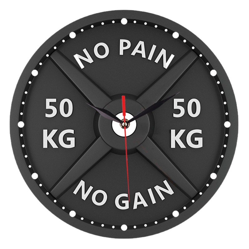 Creativo reloj personalizado gimnasio Barbell estilo industrial reloj decorativo creativo bar salón hogar mudo Reloj de pared