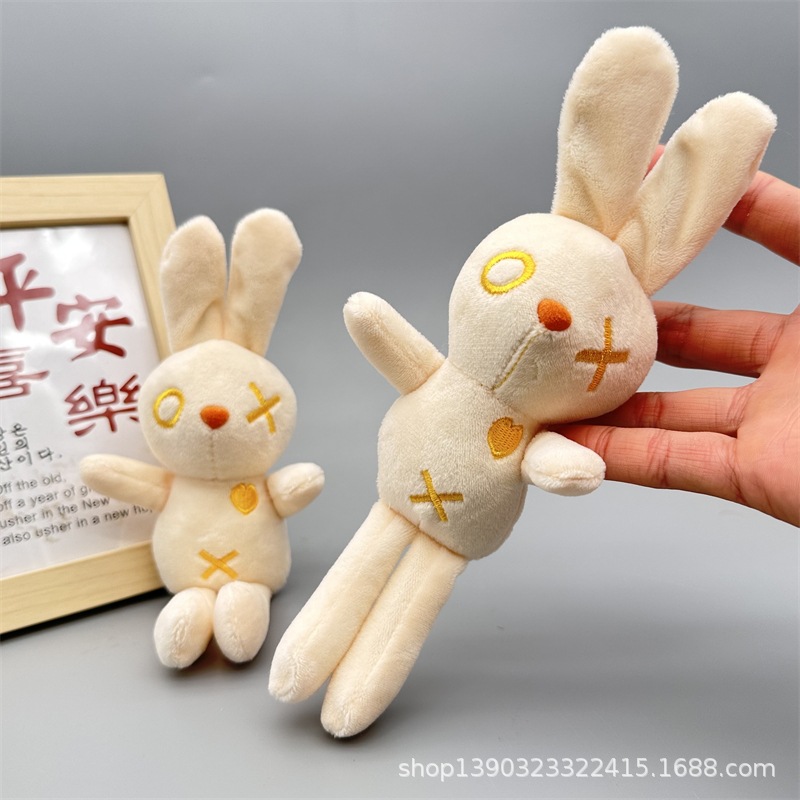 Llavero colgante de peluche de conejo OX, lindo y creativo, de celebridad de internet, accesorios para bolsos de pareja, venta al por mayor