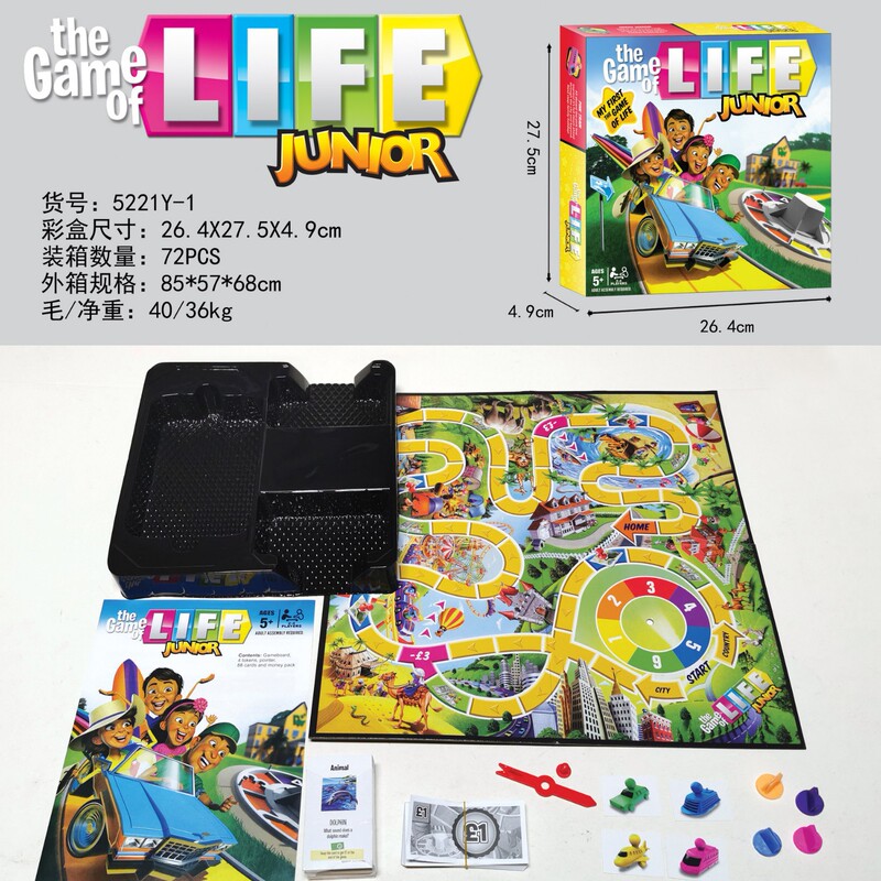 ホットセール英語版 The Game of Life Life Journey カード付き大型ターンテーブル Life Journey 富の壺|undefined