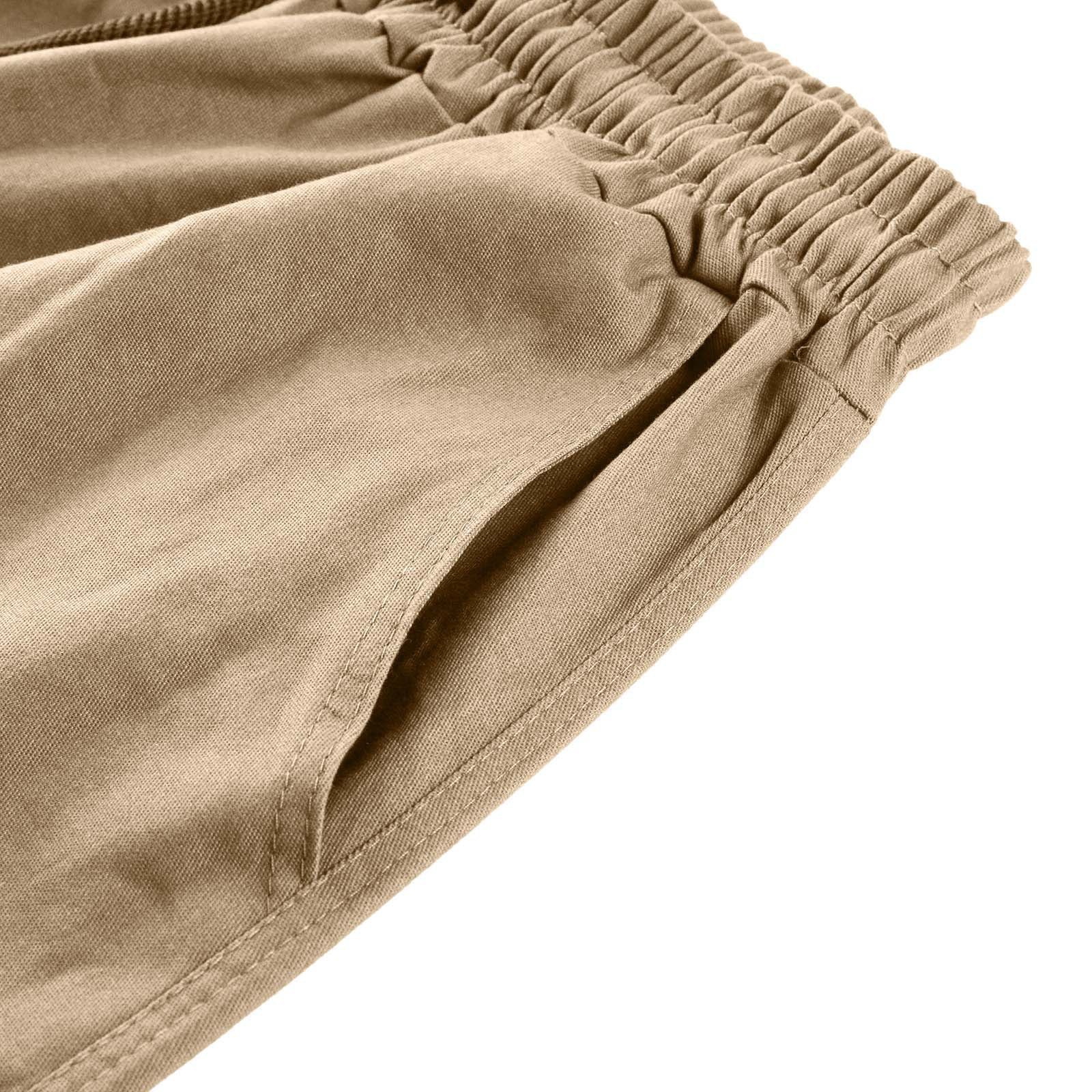 Pantalons de travail décontractés pour hommes, nouvelle collection printemps-automne, avec cordon de serrage et poches_voghion.com