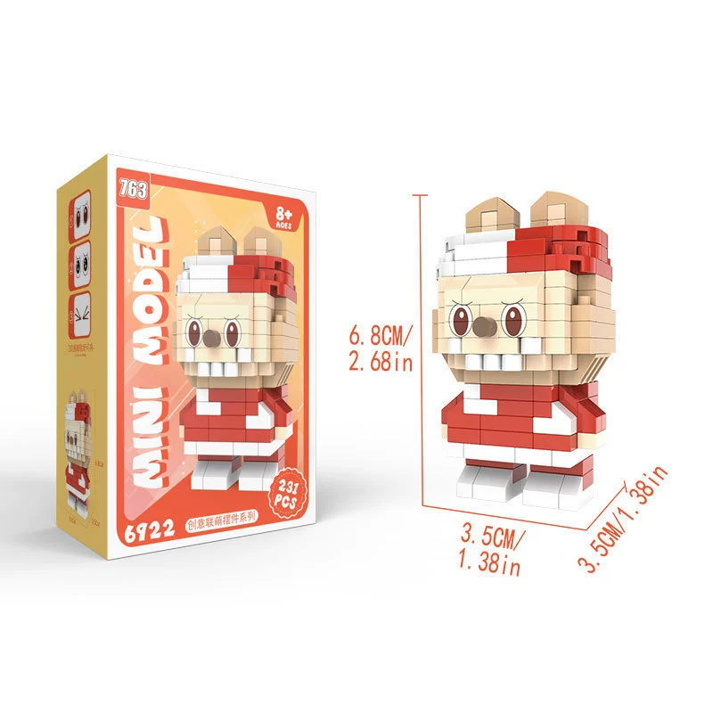 Совместимо с Lego Micro-grained Simulation Building Blocks Собаки, Коты, Питомцы Корги Оранжевые котята, Шпиц Детские сборочные украшения
