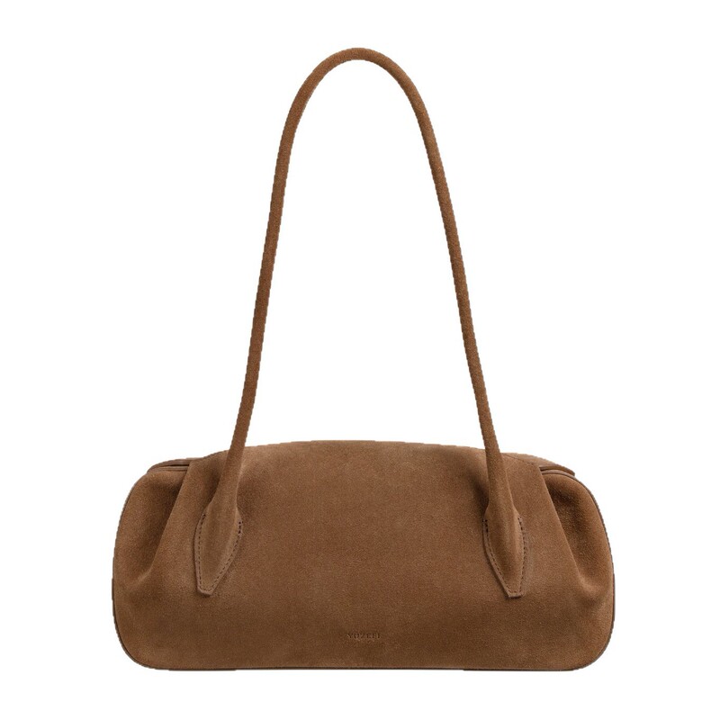 New Yuzefi Bowling Armpit Bag Oyster Suede Armpit Baguette Bag Retro Commuter Sausage Bag