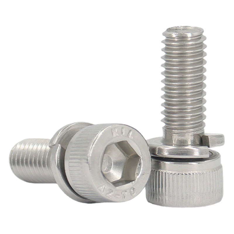 Комбинированный винт с шестигранной головкой из нержавеющей стали 304 DIN912 Головка чашки Шестигранник Два комбинированных винта M2M3-M8