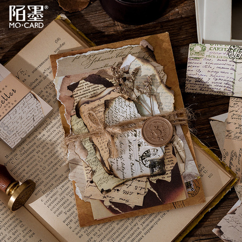 Mo Mo Dual Enjoy Material Note Material Book Retro Life Series Handbook Decorative Backing Paper 60 sheets in 8 styles