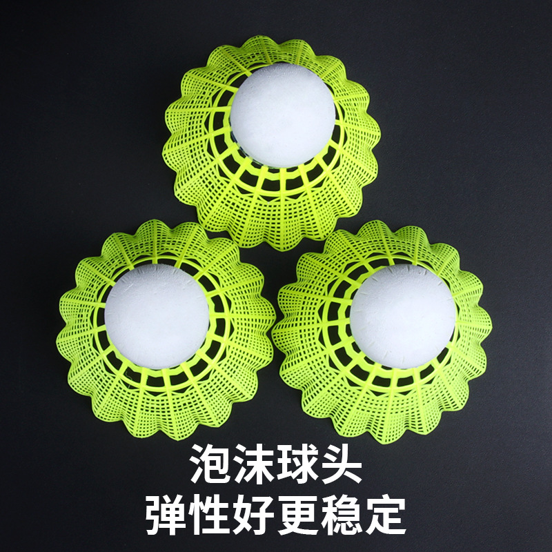 Wiiyan Foam Head Nylon Badminton Birdie Set of 6, Durable True Nylon Training Balls, Not Easy to Break, Direct Manufacturer Sale