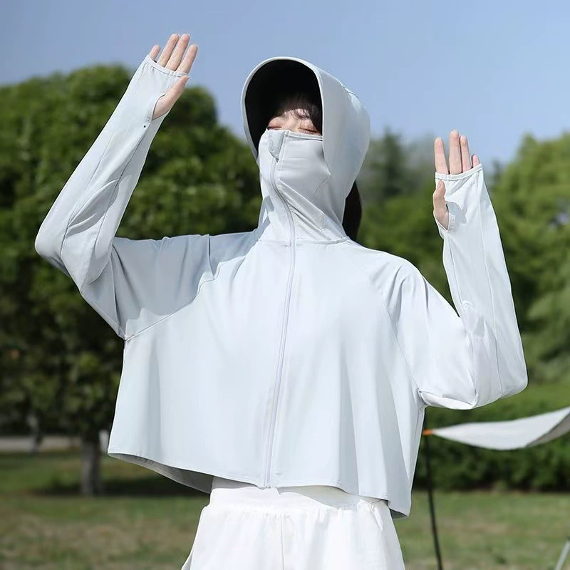 Upf50 открытый виниловый солнцезащитный крем из ледяной шелк женский летний анти-УФ тонкий и дышащий солнцезащитный костюм куртка