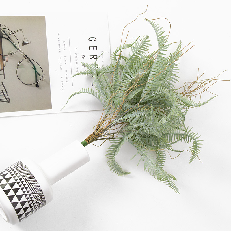 Simulated flowers, interior decoration, floral art, simulated ferns, background wall, door head, simulated green plants, wave grass, wave leaves