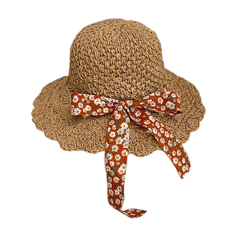 112g Weight Straw Hat Hats Type Casual, Outdoor Occasion Papyrus Material Bow Knot Pattern Spring&Summer Season Women's Gender Hawaiian, Tropical, Sweet Style Curved Eaves, Ruffles Rim Women's Hawaiian Tropical Sweet Bow Knot Curved Eaves Ruffles Straw Hat 41