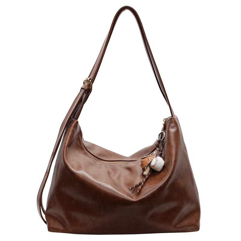 Bolsa de tote nueva gran capacidad de damas pulita cara de mujer 2024 otoño invierno simple alta textura de viaje bolsa de hombro