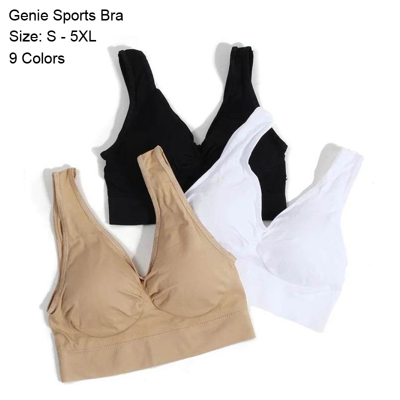 Genie bra with pads seamless push up yoga sport bra运动文胸