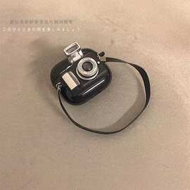创意复古相机耳机壳Airpods1/2/3/Pro2保护套苹果发光挂绳耳机壳