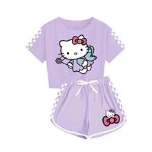 hello Kitty  ��Ů��ͯT��+�̿��˶�˯�¶�ͯ��װ  15188