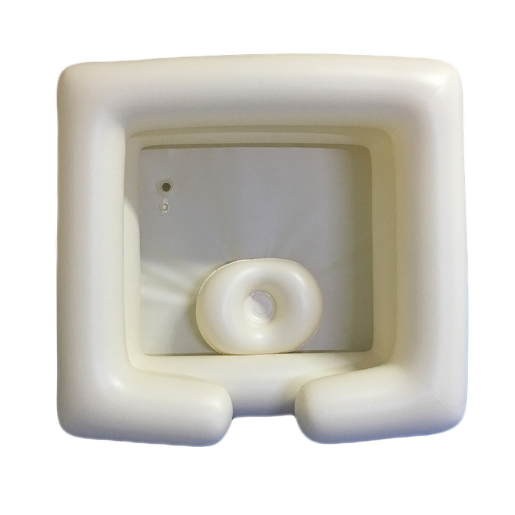 Lavabo inflable para pacientes ancianos postrados en cama, dispositivo portátil para lavar el cabello en casa, lavabo inflable plegable.