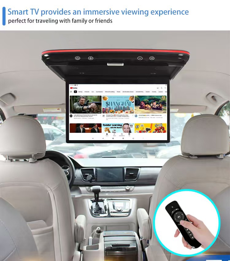 Cross-Border 13.3inch Dedicated Ceiling-Mounted Tv with Android 12 System, Display, Mp5 Player, and HDMI Input