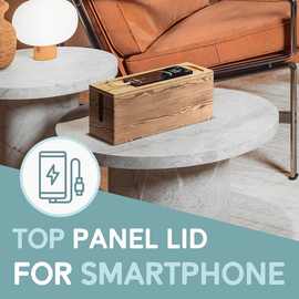 跨境实木插排数据线整理盒电缆存储盒电线隐藏盒子电源线排序盒