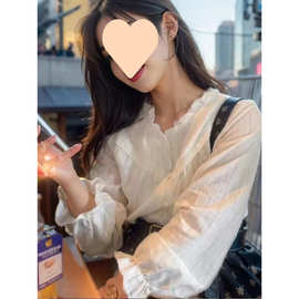法式绝美花边领衬衫女早秋小个子温柔风别致贵气内搭精致长袖衬衣