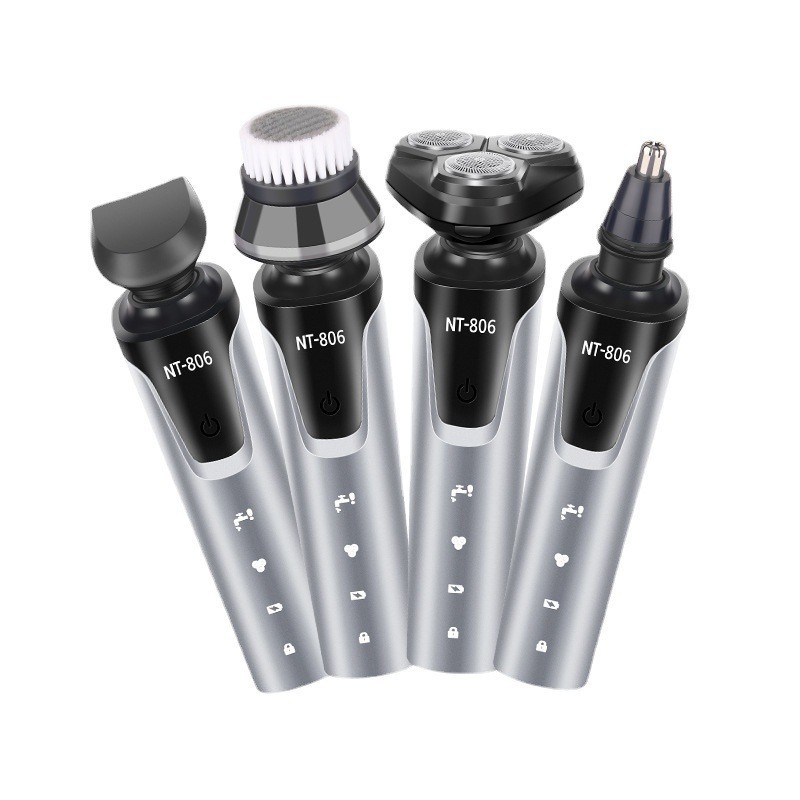 New gray razor function rechargeable beard razor washable electric razor nose hair trimmer