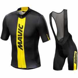Mavic Pro Team骑行服短袖背带套装夏季山地车自行车衫环法骑行服