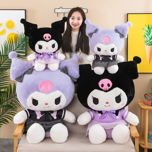 New Kuromi Doll Melody Doll Plush Toy Wholesale Foreign Trade Pillow Large Rag Doll Sanrio