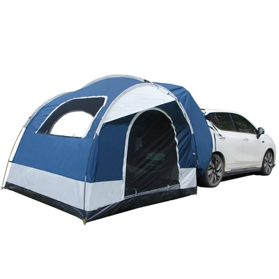 Outdoor Automatic Inflatable Camping Car Rear Tent Double-Layer Suv Car Rear Tent Beach Tent Car Canopy (Avtomobil dam çadırları) - blue-3-4-people