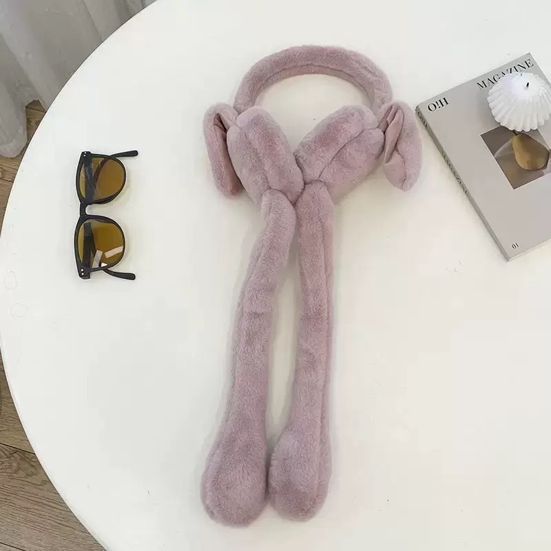 子供用イヤーマフ韓国風ウサギ耳イヤーマフ暖かい耳保護女の子冬の新しいイヤーバッグプラスベルベット厚みのあるイヤーウォーマー|undefined