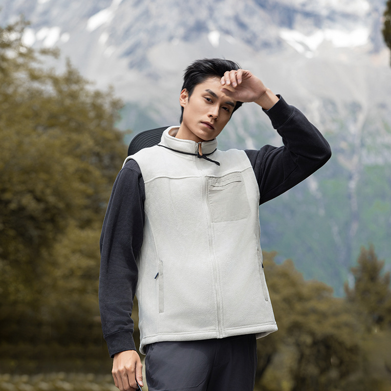 Ropa de terciopelo al aire libre de mujeres otoño y invierno chaleco de terciopelo de doble cara chaleco caliente para hombres chaleco delgado y delgado abrigo sin manga image 13