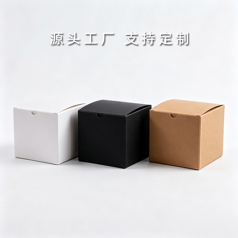 Wholesale kraft paper hand-made blind box empty box small doll gift box square paper box white card toy packaging box