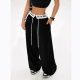Cross-border Women's Pants Europe and America Amazon 2025 New Loosen Pants Pants Collision with Letters