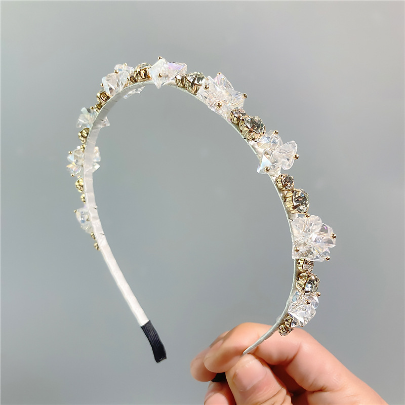 Feenhafter Stil Einfarbig Strass Diamant Haarband display picture 7