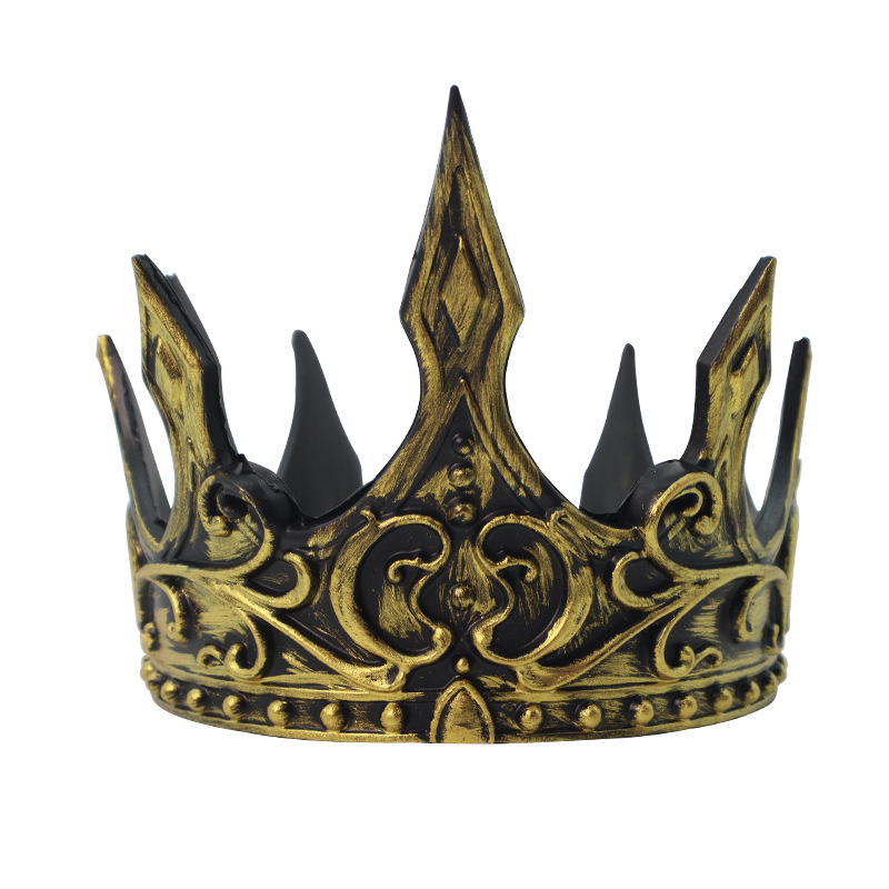 Transfronterizos medieval rey corona Halloween baile de máscaras fiesta disfraz de espectáculo props cosplay cabeza