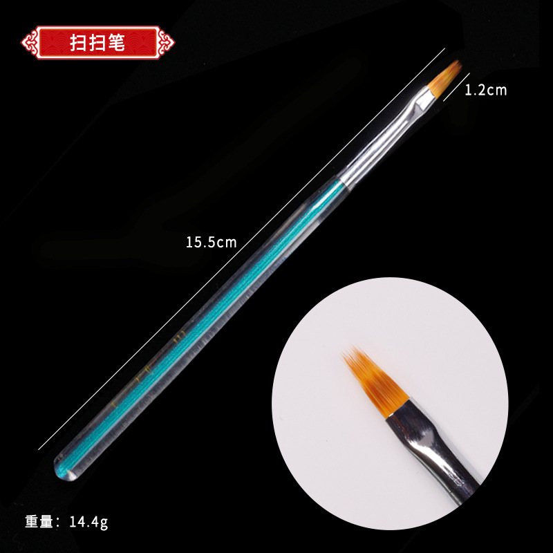 Estilo japonés nuevo clavo Aurora fototerapia pluma pintura de uñas gancho dibujo de línea pluma floreciente tienda de uñas cepillo profesional