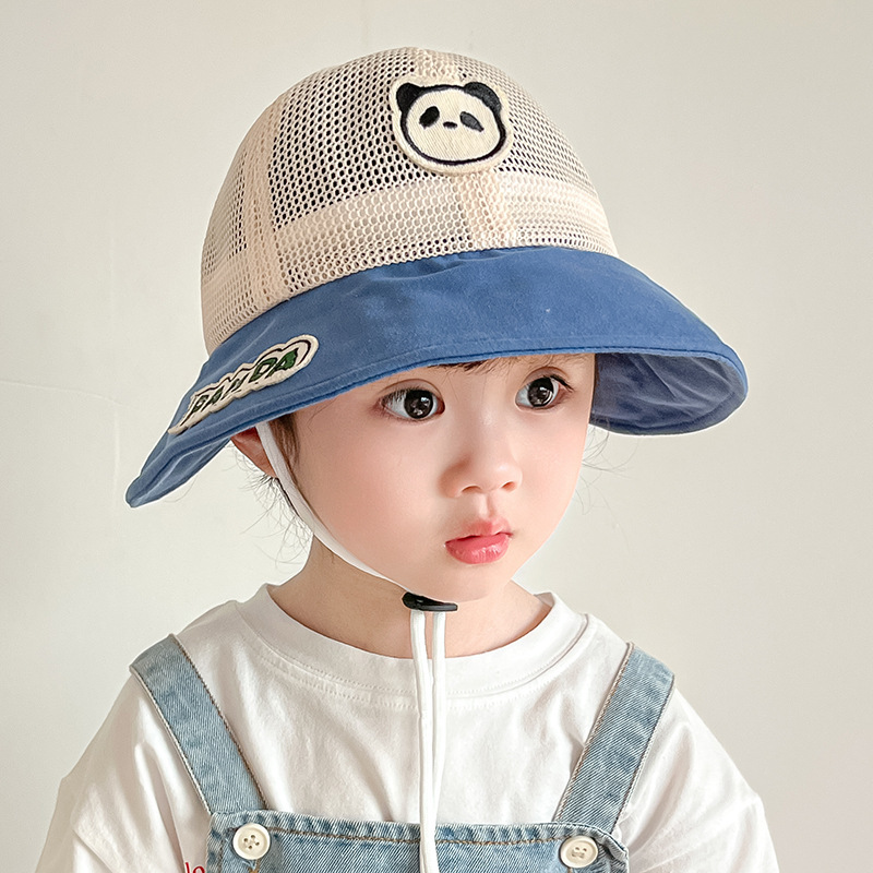 Sombrero de bebé, sombrero de visera de malla transpirable de verano, sombrero para el sol de aleros grandes para bebés, sombrero para el sol para niños lindos
