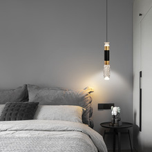 床头吊灯家用创意单头餐厅灯吧台卧室2021年新款时尚北欧小吊灯