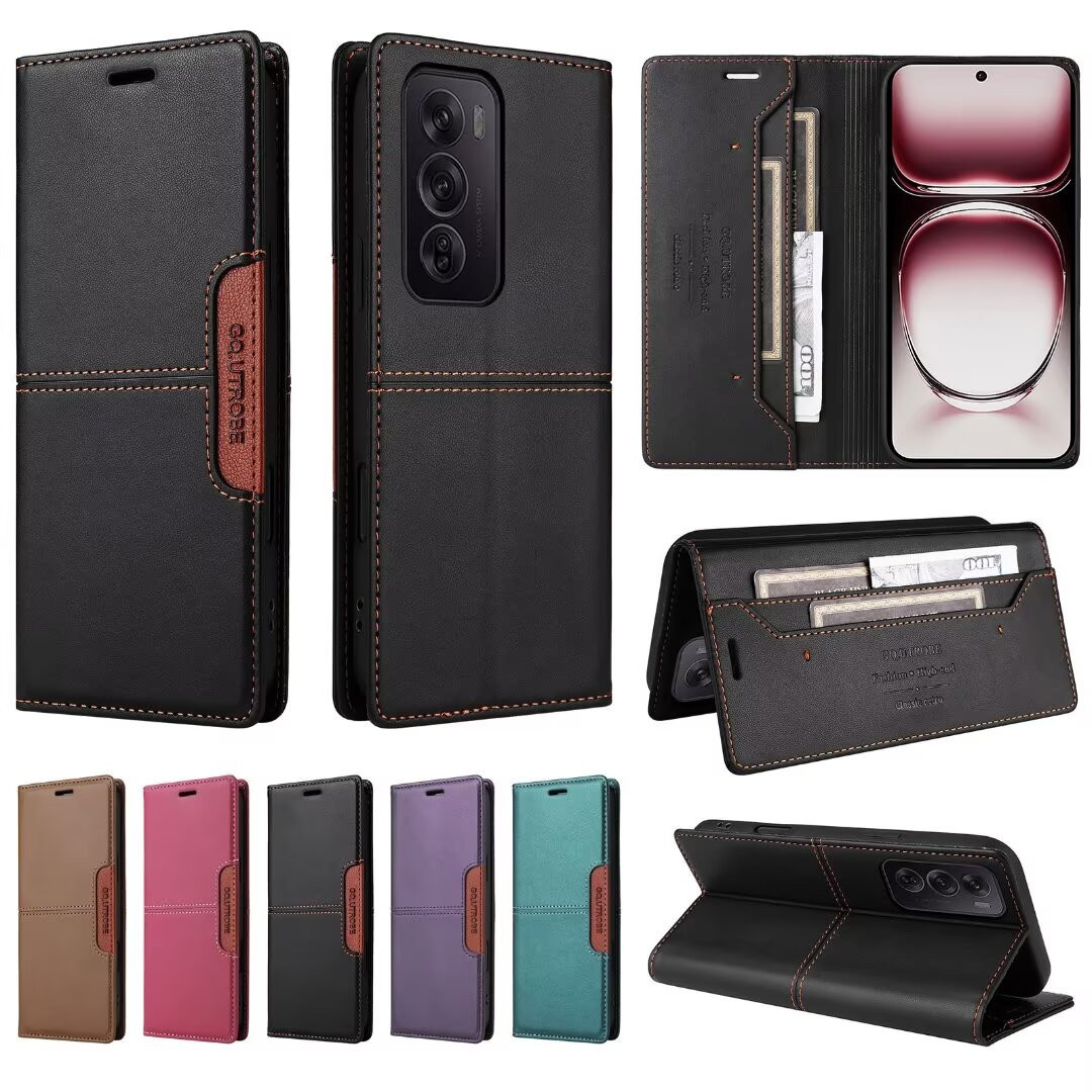 For Oppo Realme13 PRO Anti-theft Brush Flip Phone Leather Case A3X Card Drop-resistant Magnetic Protection Shell