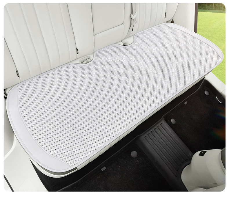 Nappa Leather Car Seat Cushion Four-Season Seat Cover Three-Piece Set Universal Seat Cushion Thin Ventilated Universal Seat Cushion Three-Piece Set