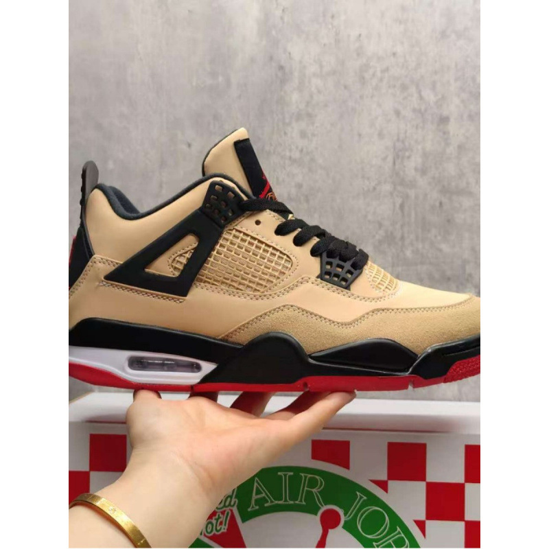 Putian Shoes Pure Original Low-Top Air-Cushioned Basketball Shoes Pizza World Cup Jordan 4 Unisex Outdoor Versatile Sports Trendy Shoes