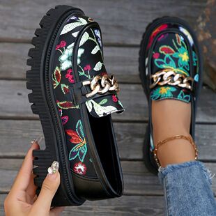 Foreign Trade plus size British Style 2025 Spring, Winter and Autumn New Lefu Shoes Joker Western Style Thick Heel Fashion Retro Small Leather Shoes