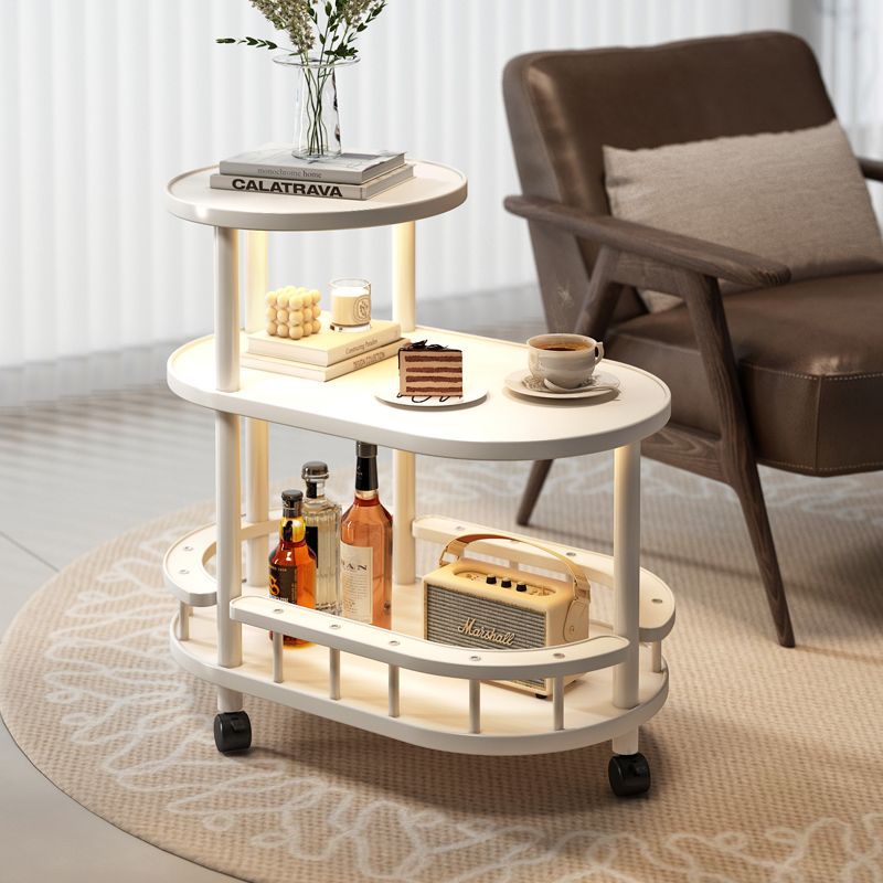 Salón de estar de madera sólida sofá móvil tablero de té pequeño tipo de casa mesa estrecha dormitorio casero gorras estante de ropa