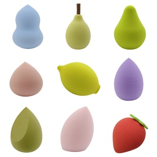 Beauty Egg Gourd Water Drop Oblique Cut Beauty Powder Puff Sponge Conch Shaped Special-Shaped Hydrophilic Non-Latex Can Be Enlarged
