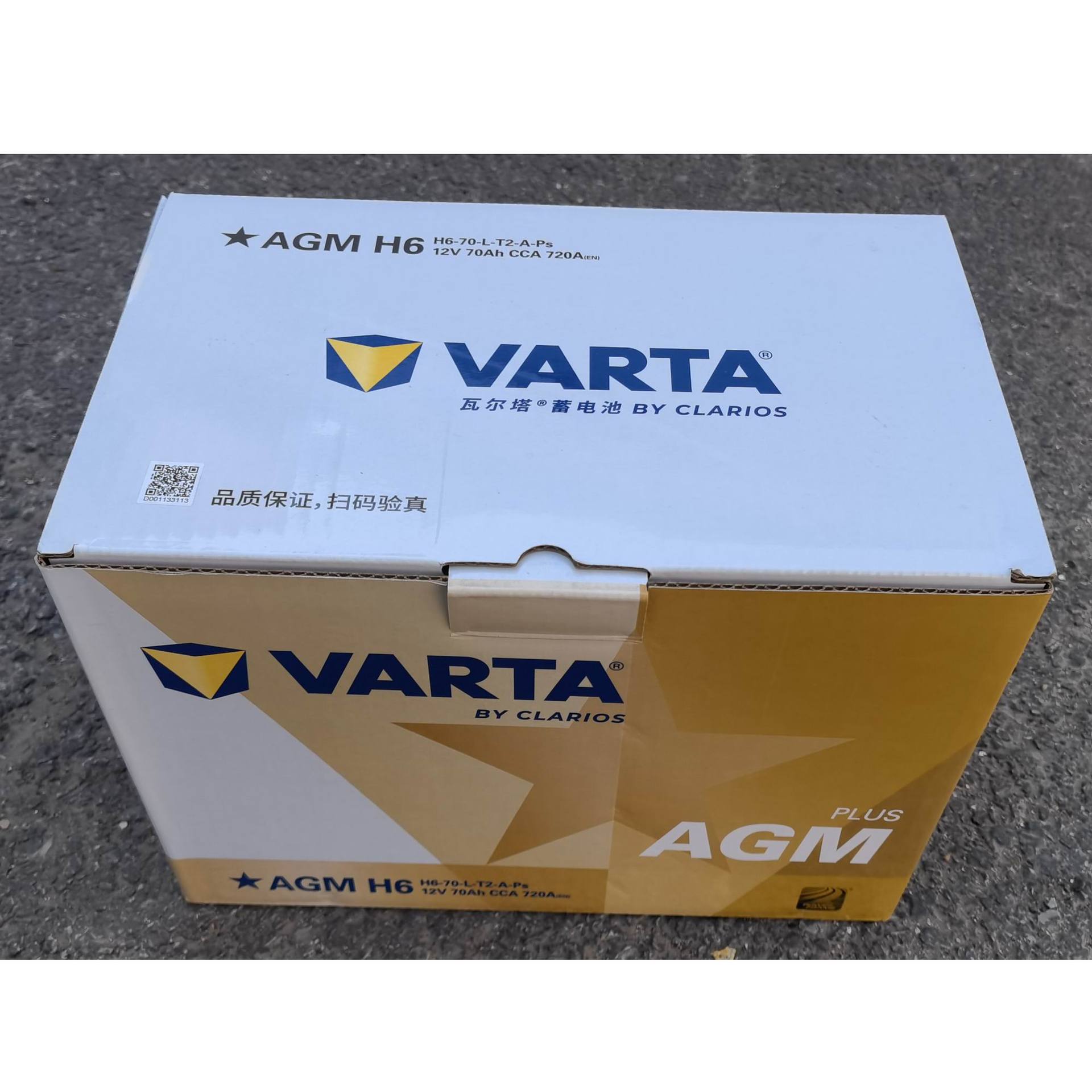 Varta 6-Qf-70Ah Agm Start-Stop Car Battery H6-70-L-T2-A 12V70Ah